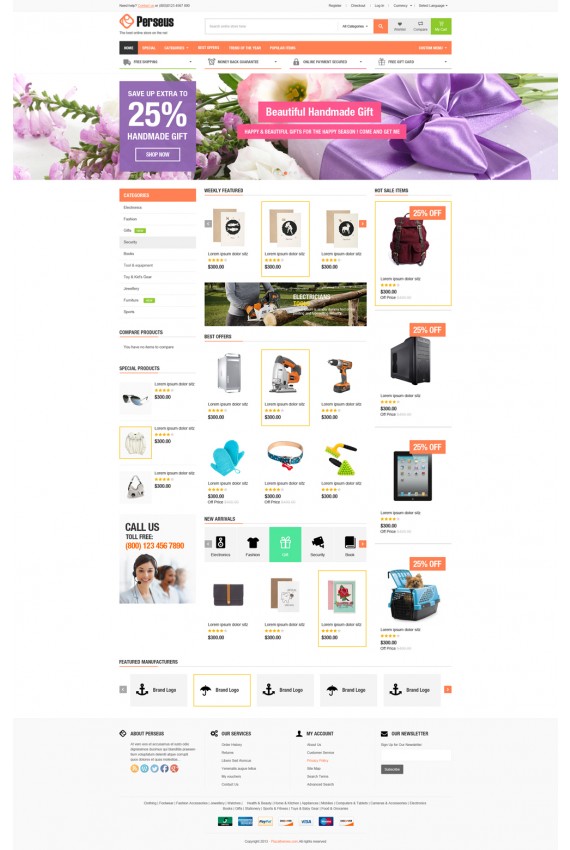 Perseus Responsive Accessories Template